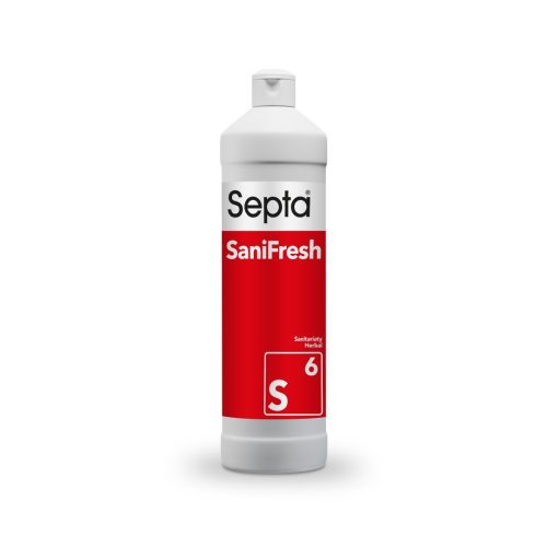 Szaniter helyiségek napi tisztítása szagsemlegesítő formulával SEPTA SANIFRESH S6 1L