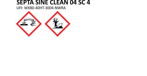 Kvaterner ammóniumsók alapú habos tisztító és fertőtlenítő készítmény SEPTA SINE CLEAN 04 SC4 10L