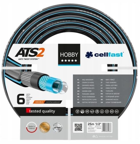 HOBBY ATS2 ™ 6 rétegű kerti tömlő 5/8" 50m