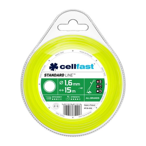 Cellfast STANDARD damil fűkaszákhoz - kerek profillal 1,6 mm x 15 m 