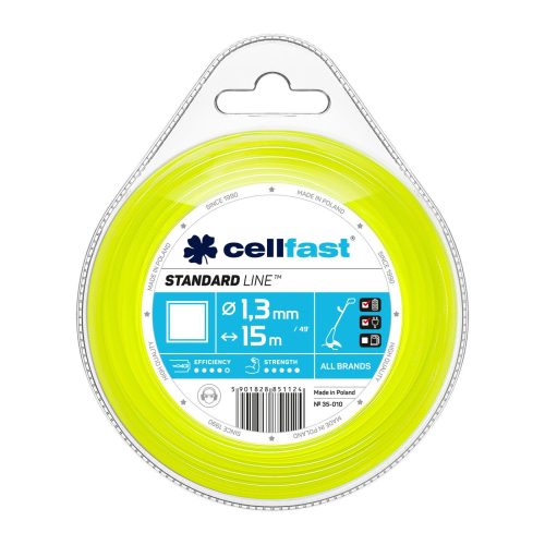 Cellfast STANDARD damil fűkaszákhoz - négyzet profillal 1,3 mm x 15 m