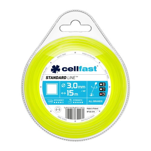 Cellfast STANDARD damil fűkaszákhoz - négyzet profillal 3,0 mm x 15 m