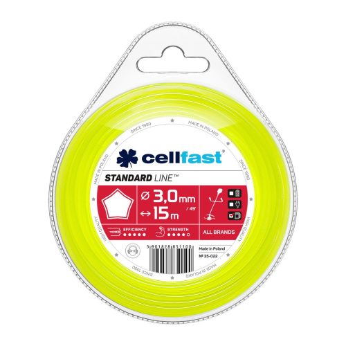 Cellfast STANDARD damil fűkaszákhoz - csillag profillal 3,0 mm x 15 m