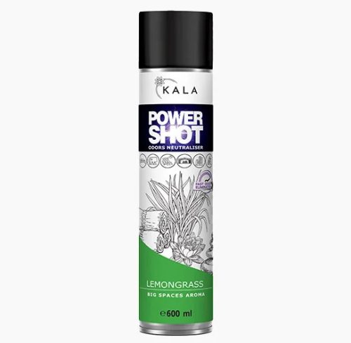 Luxus szagsemlegesítő és légfrissítő citrus illattal - Kala Power Shot Lemongrass (600ml)