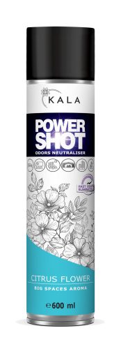 Luxus szagsemlegesítő és légfrissítő spray citrusvirág illattal - Kala Power Shot Citrus Flower (600 ml)