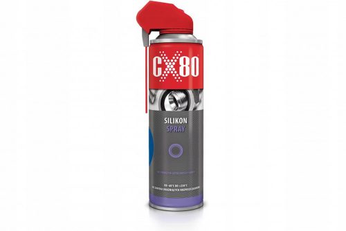 CX-80 Szilikon spray-szilikon zsír  500ml  gumi- és tömítésápoló, biztonsági övek karbantartásához is használható (PZH tanúsítvánnyal rendelkezik)