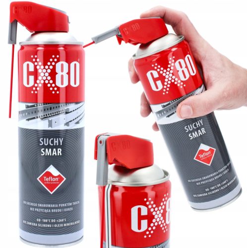 CX-80 Száraz teflonos PTFE kenőanyag (Teflon zsír) 500 ml Duo Spray 