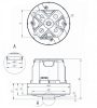 1600W turbina motor a porszívóhoz (helyettesítő DOMEL 463.3.201-6) PHILIPS FC8286, FC8600, HR8571, HR8571AC, HR8572, TCX435, TCX519, TCX525 Zelmer VC10060.