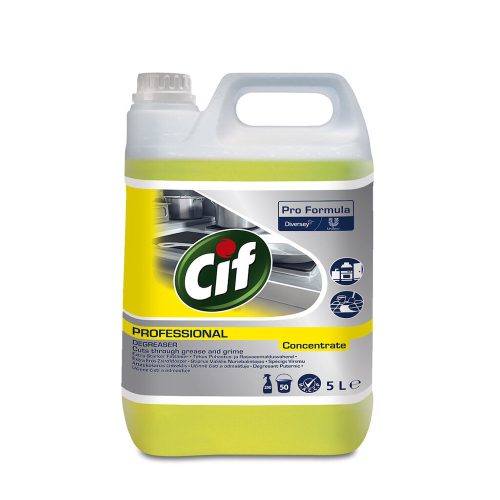 Cif Pro Formula Degreaser Concentrate Erőteljes tisztító-, zsíroldószer nagyobb konyhai felületekhez 5L