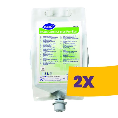 Room Care R2-plus Pur-Eco Koncentrált tisztítószer vízálló, kemény felületekhez 1,5L (Karton - 2 db)