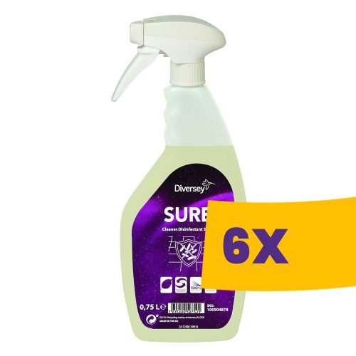 Sure Cleaner Disinfectant Spray Használatra kész fertőtlenítő hatású folyékony tisztítószer 750ml (Karton - 6 db)