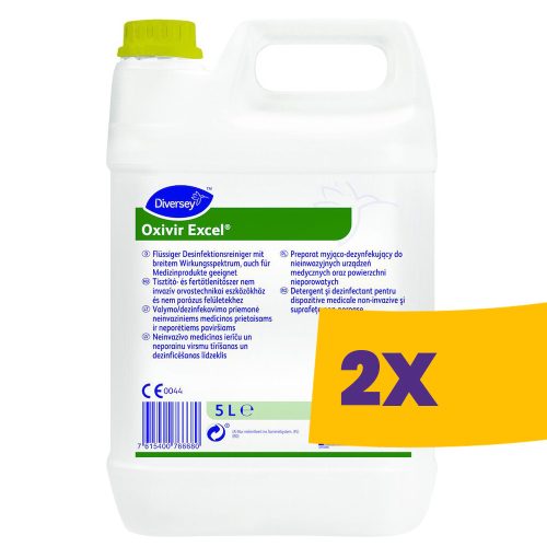 Oxivir Excel Tisztító- és fertőtlenítőszer nem invazív orvostechnikai eszközökhöz és nem porózus felületekhez 5L (Karton - 2 db)