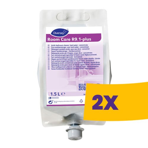 Room Care R9.1 Plus Savas kémhatású tisztítószer koncentrátum kemény felületekhez 1,5L (Karton - 2 db)