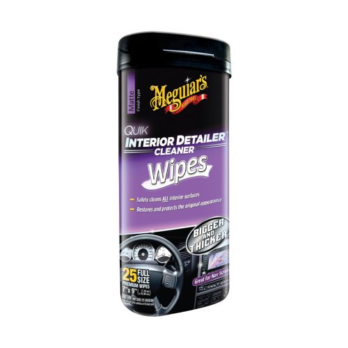 Meguiar's Quik Interior Detailer Wipes belső műanyagtisztító és ápoló kendő matt 25 db