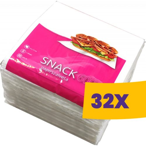 Snack éttermi szalvéta 16,5x16,5cm - 1 rétegű, 600 lapos (Karton - 32 csomag)