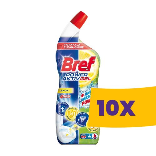 Bref Power Aktiv WC tisztító gél Lemon 700ml (Karton - 10 db)