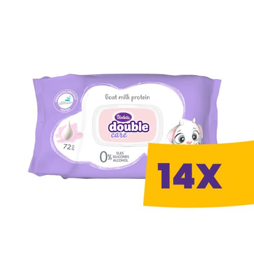 Violeta Double Care popsitörlő 72db (Karton - 14 csg)