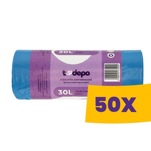 T-Depo szemeteszsák 30L - 50*60cm extra erős 20db/tek (Karton - 50 tek)