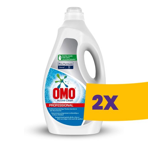 Omo Pro Formula Active Clean folyékony mosószer flakonos környezetbarát csomagolásban - 71 mosás 5L (Karton - 2 db)