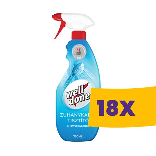 Well Done zuhanykabin tisztító spray 750ml (Karton - 18 db)