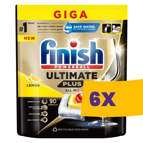 Finish Ultimate Plus All in 1 mosogatógép tabletta Giga 90 db-os (Karton - 4 csomag)