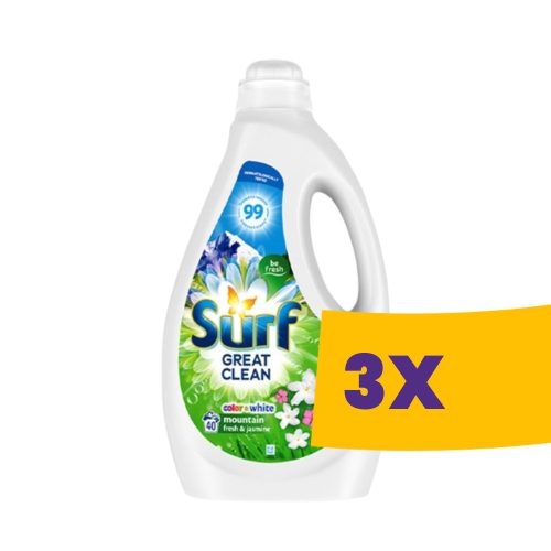 SURF mosógél színes és fehér ruhához jasmine 3 liter 60 mosás (Karton - 3 db)