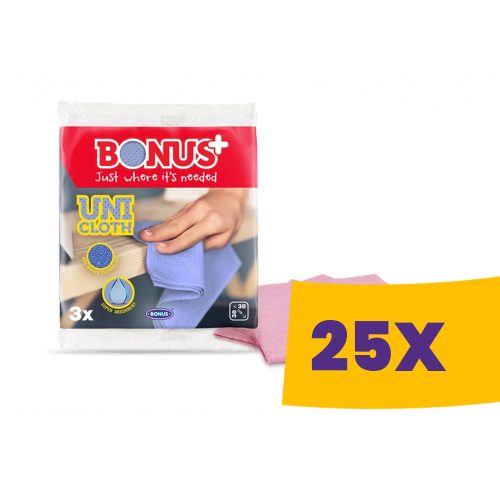 Bonus UNI kendő perforált (38x38 cm) 3db-os (Karton - 25 csg)