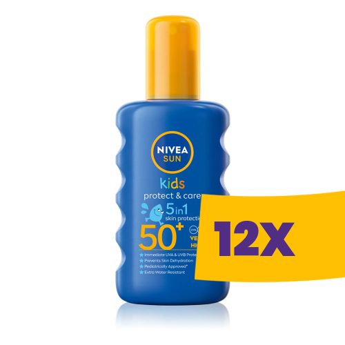 Nivea Sun Protect & Care Kids naptej spray, hidratáló formulával gyerekeknek SPF50+ 200ml (Karton - 12 db)