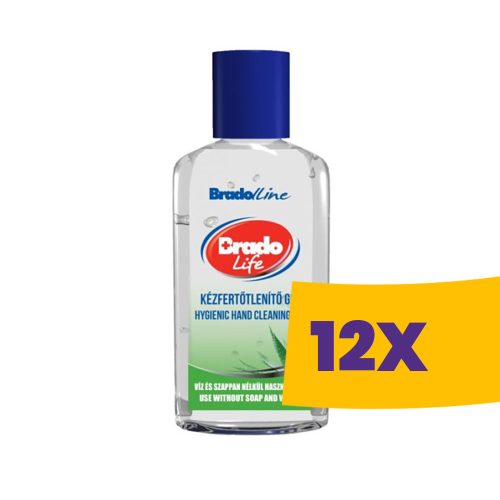 Bradoline Bradolife kézfertőtlenítő gél Aloe vera 50ml (Karton - 12 db)